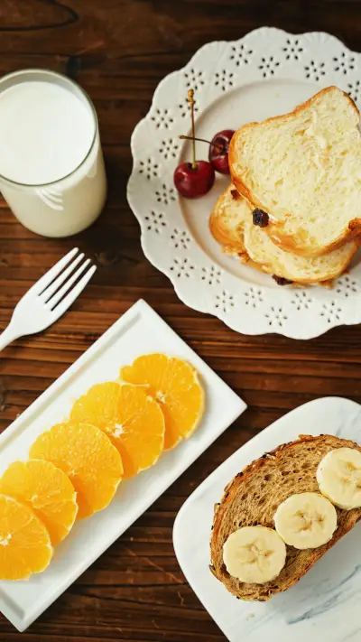 水果搭配精致早餐