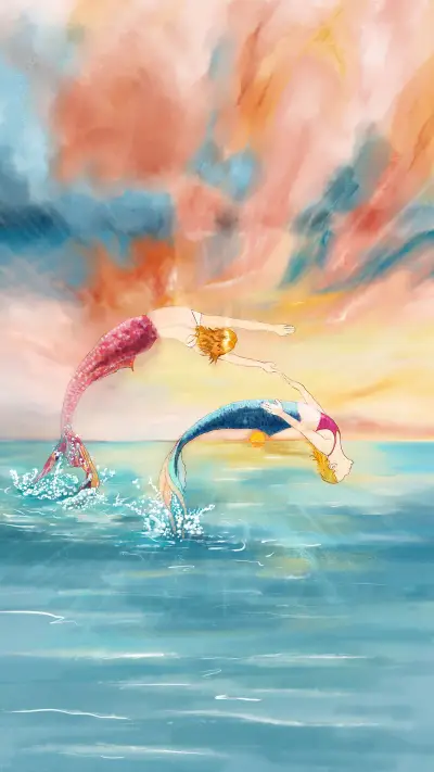 夕阳下的美人鱼-辰宇文创