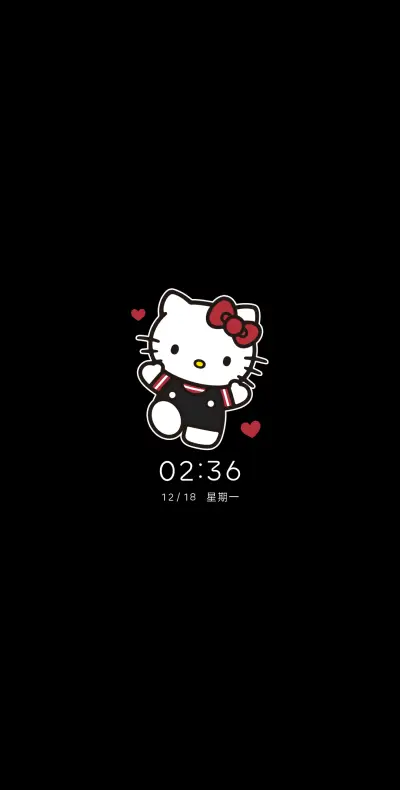 HelloKitty黑红简约 - Screenshot 1
