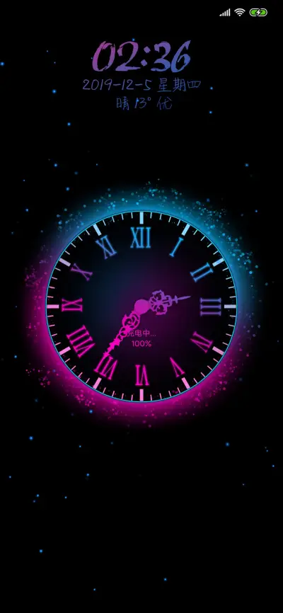 Color clock dark