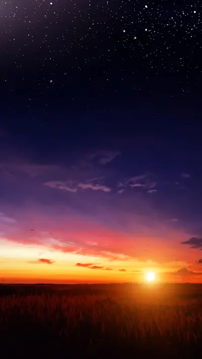 彩色日落-拍信图库