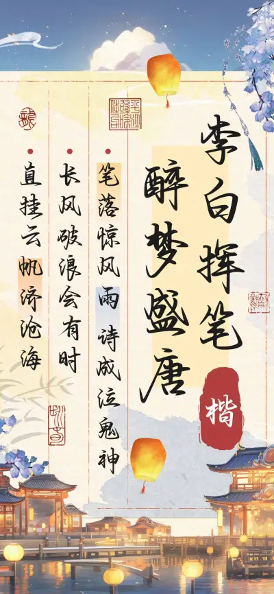 李白挥笔醉梦盛唐楷 - Screenshot 1