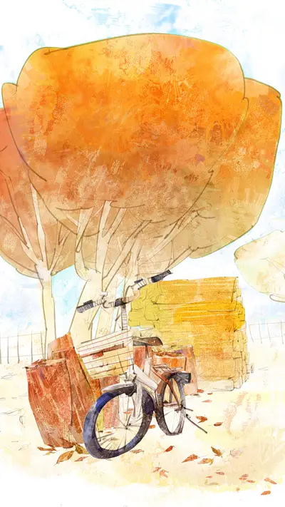 秋日油画-视觉中国