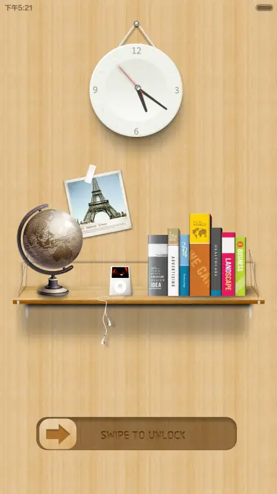 木质简约风（相册锁屏+自由桌面）